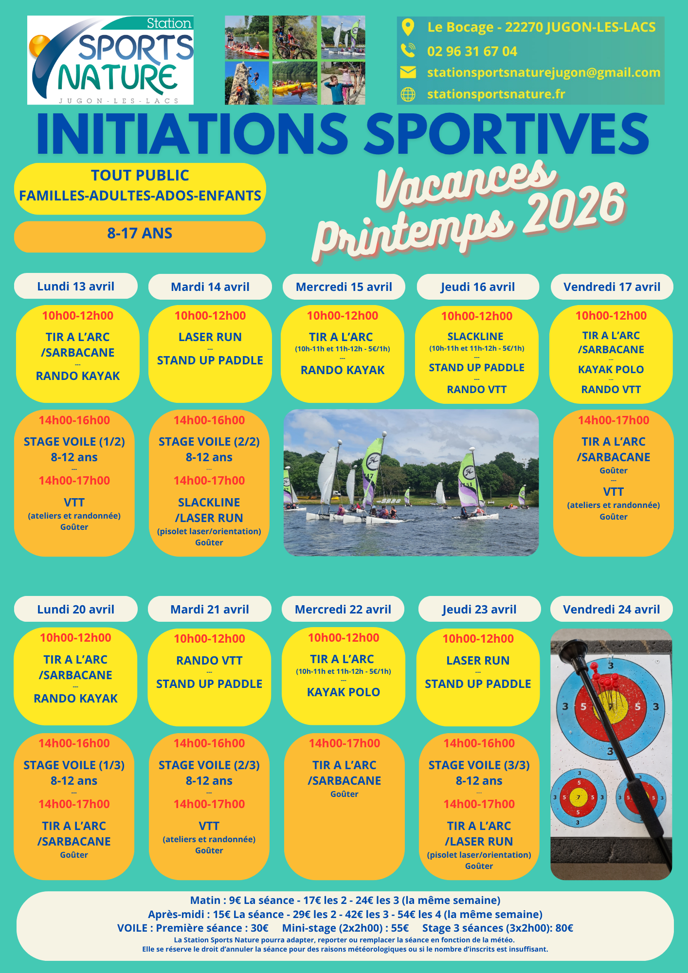 VACANCES PRINTEMPS 2026